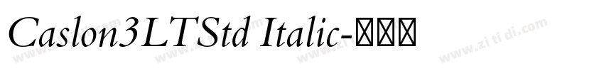 Caslon3LTStd Italic字体转换